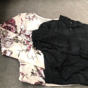 BNWT Bundle of 2 Sheer Charlotte Russe Mockneck Bodysuits!